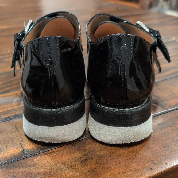 The Office Of Angela Scott Mr. Sterling Monk Strap Patent Shoes Oxford 38.5